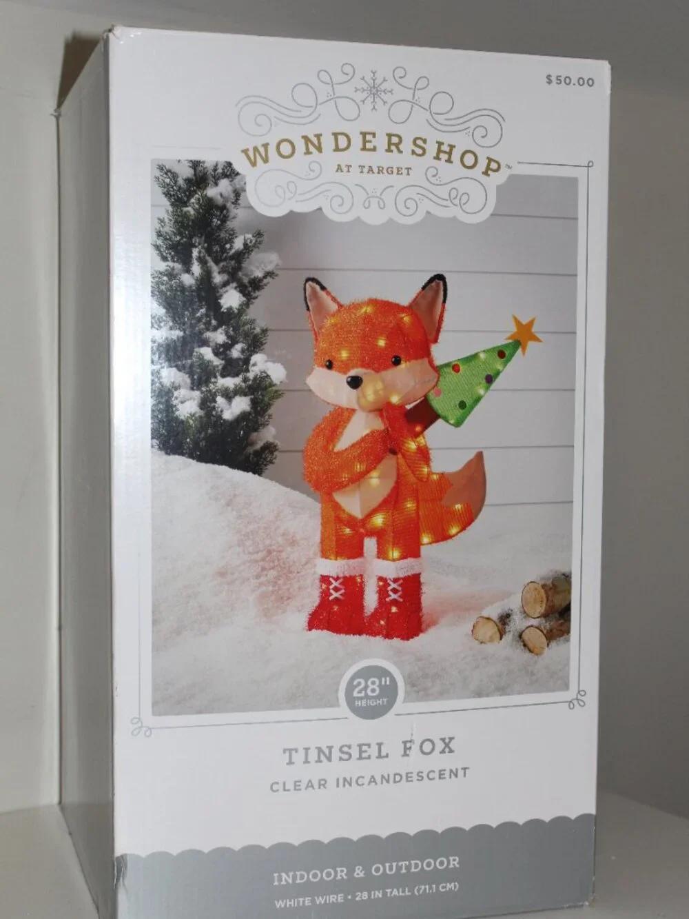Lighted Tinsel Fox with Tree Wondershop at Target 2024 28